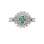 Oriental Motif Emerald and Diamond Ring. "The Art of Seduction" Series. 585 White Gold. View 3