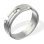 Three Diamond Wedding Ring. 585 (14kt) White Gold