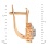 Illusion-set Diamond/Diamond-cut Earrings. Certified 585 (14kt) Rose Gold, Rhodium Detailing. View 2