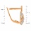 Earrings Featuring 66 Diamonds. Hypoallergenic 585 Rose Gold, Rhodium Detailing. View 2