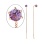 Amethyst Chain Earrings. Certified 585 (14K) Rose Gold