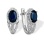 High-impact Sapphire and Diamond Earrings. 585 (14kt) White Gold