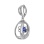 Pendant with Fluttering Sapphire and Diamonds. View 2