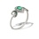 A Decadent Era-inspired Emerald Ring. 585 (14kt) White Gold, Black Rhodium Detailing