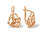 Diamond-cut Whimsical Ribbon Earrings. 585 (14kt) Rose Gold
