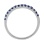 Ring Featuring 14 Sapphires. Tested 585 (14K) White Gold. View 4
