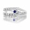 Sapphire and Diamond Ring. Tested 585 (14K) White Gold. View 3