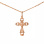 Four Tip Orthodox Cross. Woman's Cross Pendant