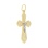 'Crucifixion of Jesus' Orthodox cross pendant in yellow and white gold. View 2
