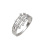 Futuristic Design White Gold Ring