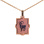 Laser-cut Rose Gold Pendant 'Aries Zodiac'. March 21 - April 20