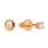 Classic Prong-set Diamond Solitaire Stud Earrings. Certified Rose Gold, 7mm Long Posts, Screw Backs