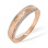 'Magic of New York' Diamond Wedding Band. Hypoallergenic 585 Rose Gold, Rhodium Detailing