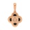'Ode to Nature' Pendant with Onyx and Diamonds. Tested 585 (14K) Rose and White Gold. View 4