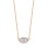 'An Evil Eye Protection' Diamond Necklace. Certified 585 (14kt) Rose Gold, Rhodium Detailing
