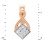 Size of Children Leverback Earrings with CZ Rhombuses