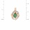Flower-Inspired Emerald Diamond Earrings. View 3