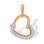 Stylized Heart Diamond Pendant. Hypoallergenic Cadmium-free 585 (14K) Rose Gold