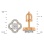 Dimensions of Petal-shaped Ear Studs Featuring 42 Diamonds