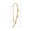 Rose Gold Threader Earrings with Hanging Diamonds - Angle 3
