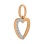 Graceful Heart Pendant Featuring 8 Diamonds - Angle 2