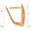 Size of Diamond Freeform English Lock Earrings