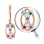 Multicolored CZ Kids Earrings. View 2