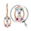 Multicolored CZ Kids Earrings. View 2