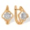 Rosebud-inspired Earrings Featuring 22 Diamonds. Tested 585 (14K) Rose and White Gold