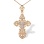 Filigree Orthodox Cross. 585 (14kt) Rose and White Gold