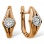 Spotlight Diamond Earrings in Two-tone Gold. Tested 585 (14K) Rose and White Gold