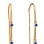 Sapphire Threader Earrings. View 2