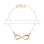Diamond Infinity Necklace. Certified 585 (14kt) Rose Gold
