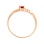 Pear-shaped Ruby and Diamond Rose Gold Ring. View 3
