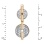 Height of Italian Flair Diamond Disc Swing Earrings. Front view