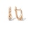 Illusion Set Double Diamond Earrings for Kids. Certified 585 (14kt) Rose Gold, Rhodium Detailing