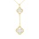 Necklace with 2 Mother-of-Pearl Quatrefoil Clovers. 585 (14kt) Yellow Gold, Vicenza Series. View 2