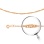 Singapore-link Solid Chain, Width 1.7mm. Certified 585 (14kt) Rose Gold, Diamond Cuts