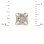 "Star Shooting" Diamond Stud Earrings. 585 Rose Gold, Rhodium Detailing, Friction Backs. View 2