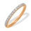 Rose Gold Wedding Band with 14 Prong-set Diamonds. Hypoallergenic Cadmium-free 585 (14K) Rose Gold
