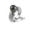 Tahitian Black Pearl and Diamond Ring. 585 (14kt) White Gold