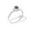 Alexandrite and Diamond Starburst Ring. 585 (14kt) White Gold