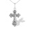 'Eternal Life' Orthodox Cross. 925 Silver with Rhodium Plating