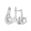 Pearl Leverback Earrings. Certified 585 (14kt) White Gold, Rhodium Finish