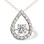 Swarovski CZ Open Teardrop Slide Pendant. 585 (14kt) Rose Gold