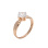 Swarovski CZ Solitaire Ring. 585 (14kt) Rose Gold