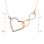 Diamond Heart & Infinity necklace in rose gold. View 4