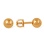 Golden Globes Stud Earrings. Certified 585 (14kt) Rose Gold, Screw Backs