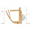 Earrings with 6.5mm Cultured Pearl and 32 Diamonds: Height 17mm