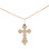 Unisex Orthodox Cross Pendant. Certified 585 (14kt) Rose Gold
